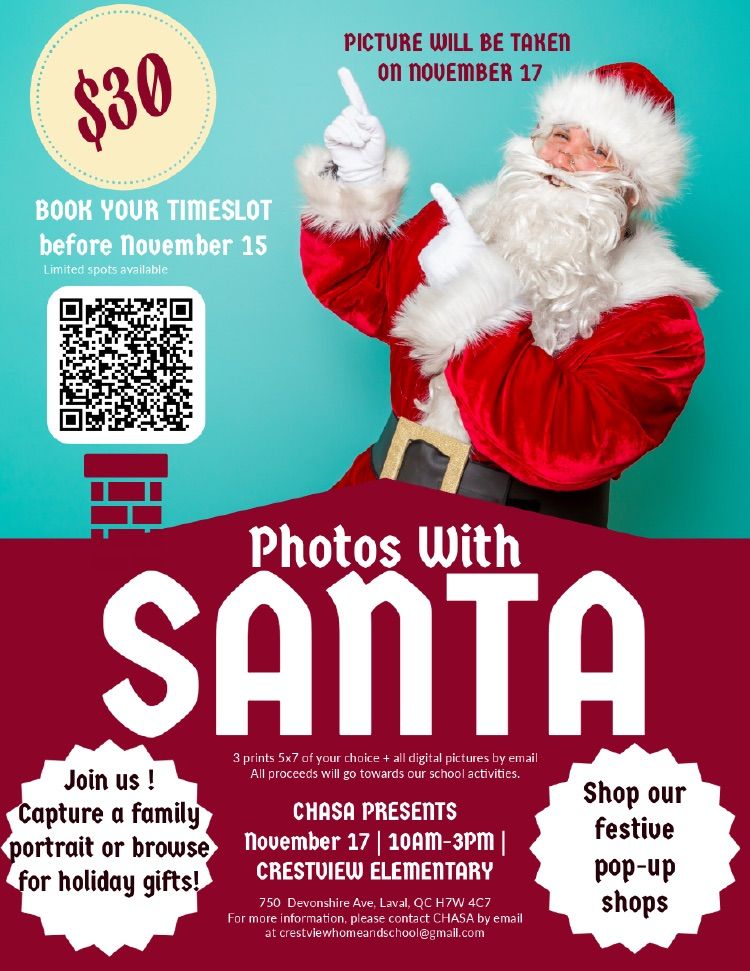 Santa Photos at Crestview Elementary!