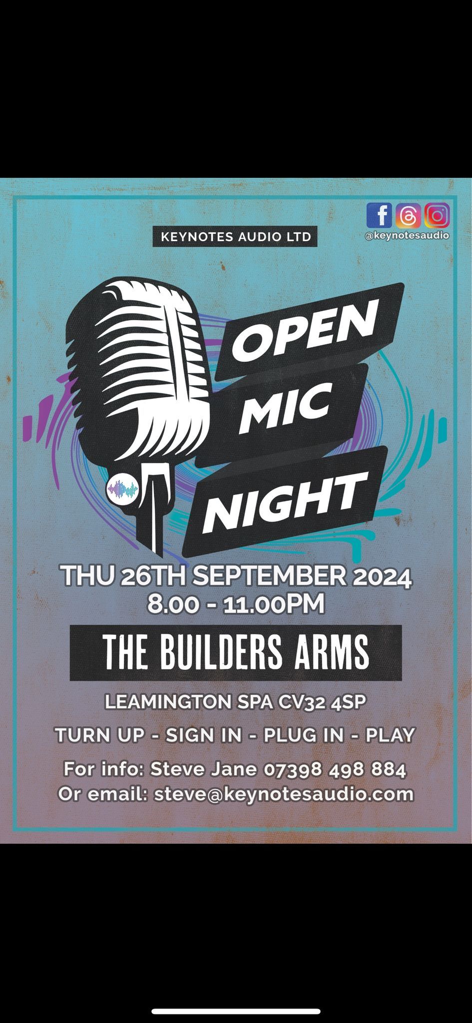 The Builders Arms Open Mic