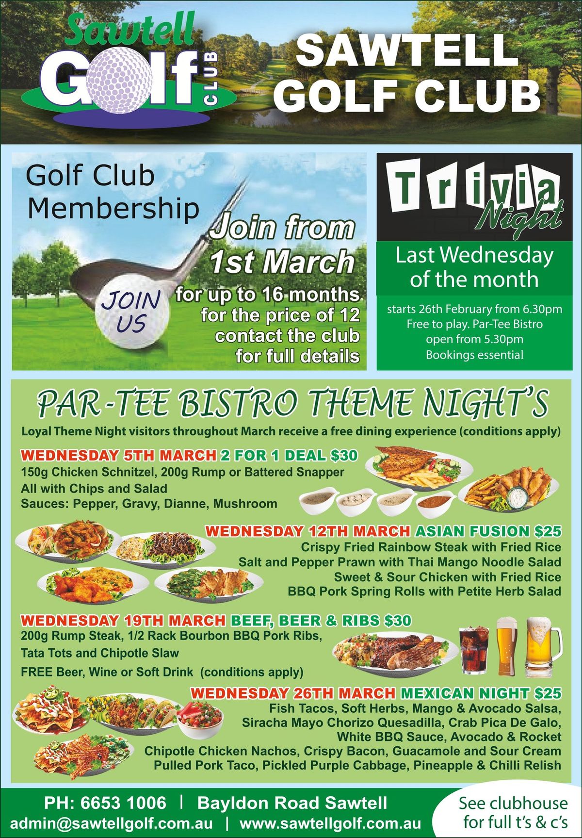 Par-Tee Bistro Theme Night