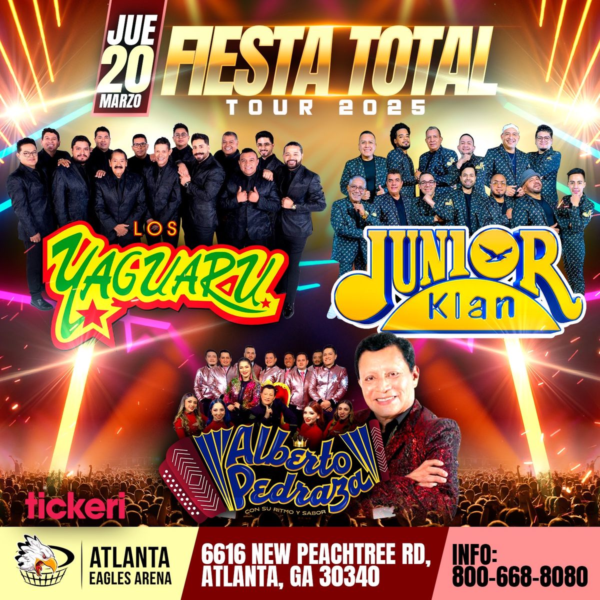 FIESTA TOTAL con Yaguaru, Junior Klan y Alberto Pedraza