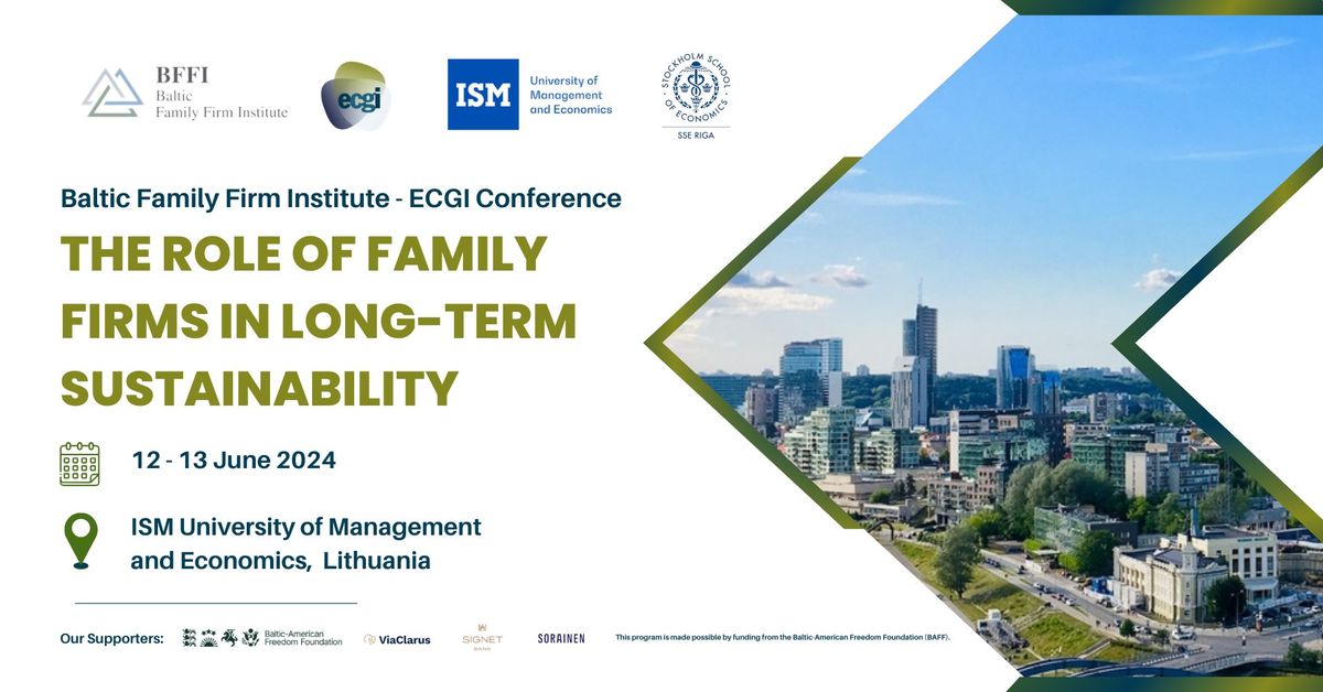 BFFI - ECGI Family Firms Conference hosted at ISM