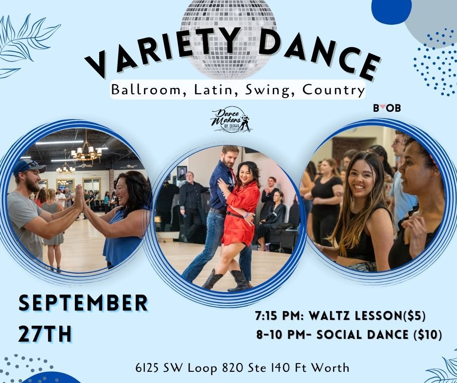 Variety Dance Party - September 27rd  (Waltz Lesson)