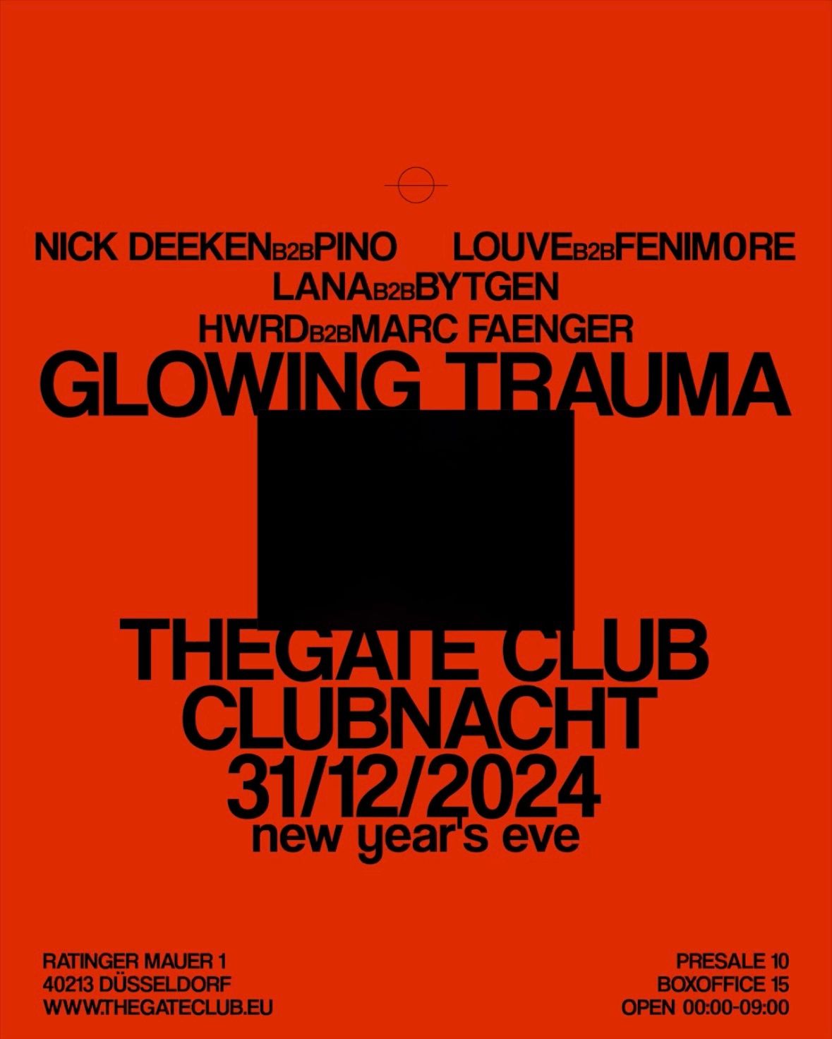 CLUBNACHT \/\/ NEW YEARS EVE \/\/ GLOWING TRAUMA 