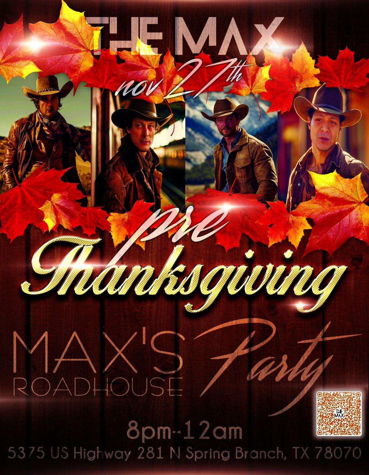 Pre-Thanksgiving Party At Max's Roadhouse! 