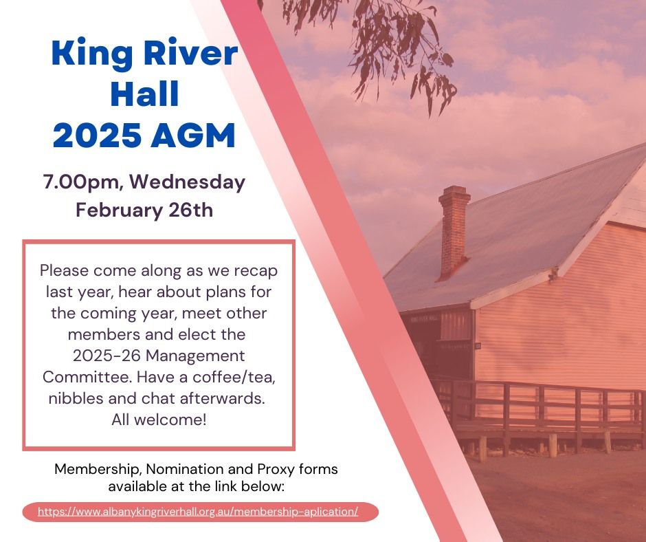 King River Hall 2025 AGM