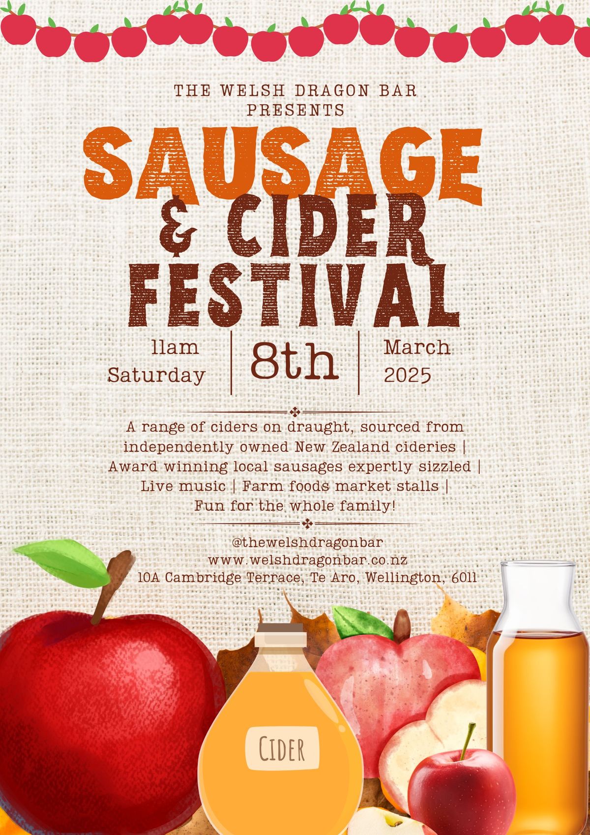 Sausage and Cider Festival at The Welsh Dragon Bar