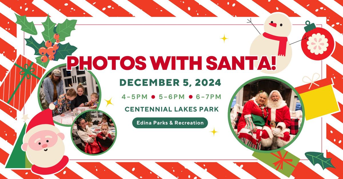 Photos with Santa at Centennial Lakes Park 