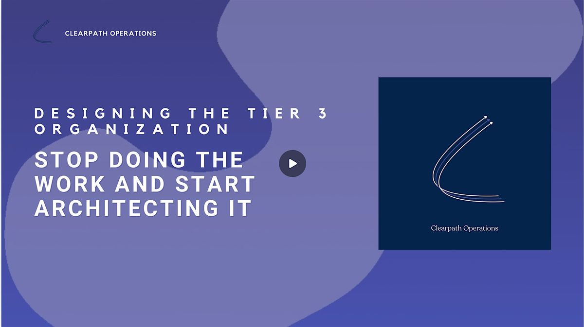 Designing the Tier 3 Organization: For Entrepreneurs & Organization Leaders
