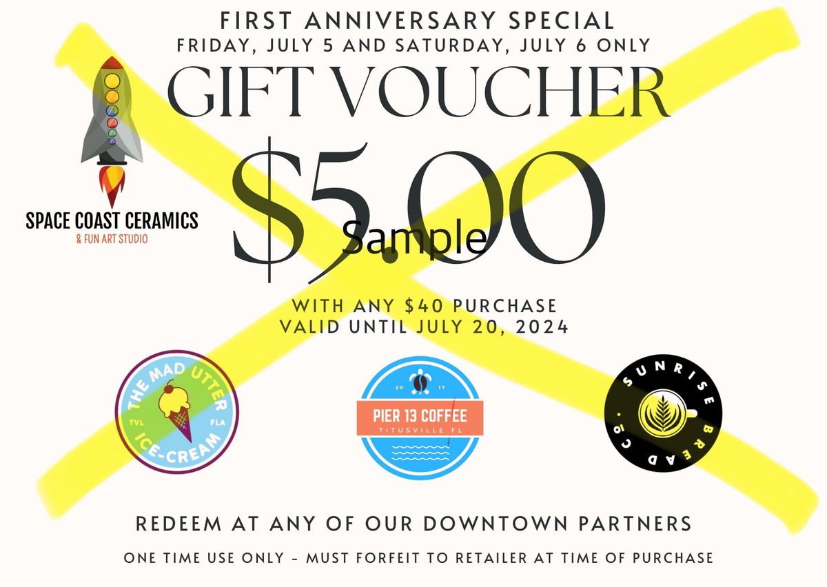 1st Anniversary Gift Voucher give away 
