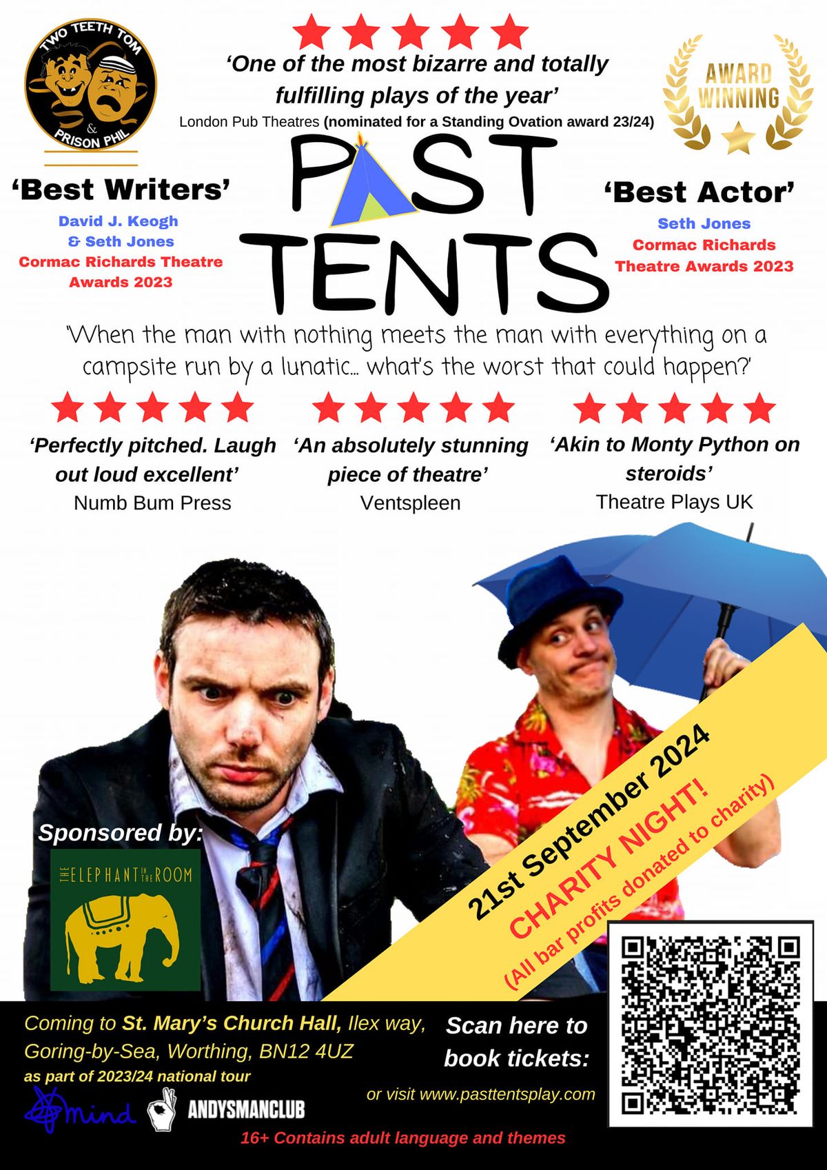 Award winning play -PAST TENTS (Charity night)