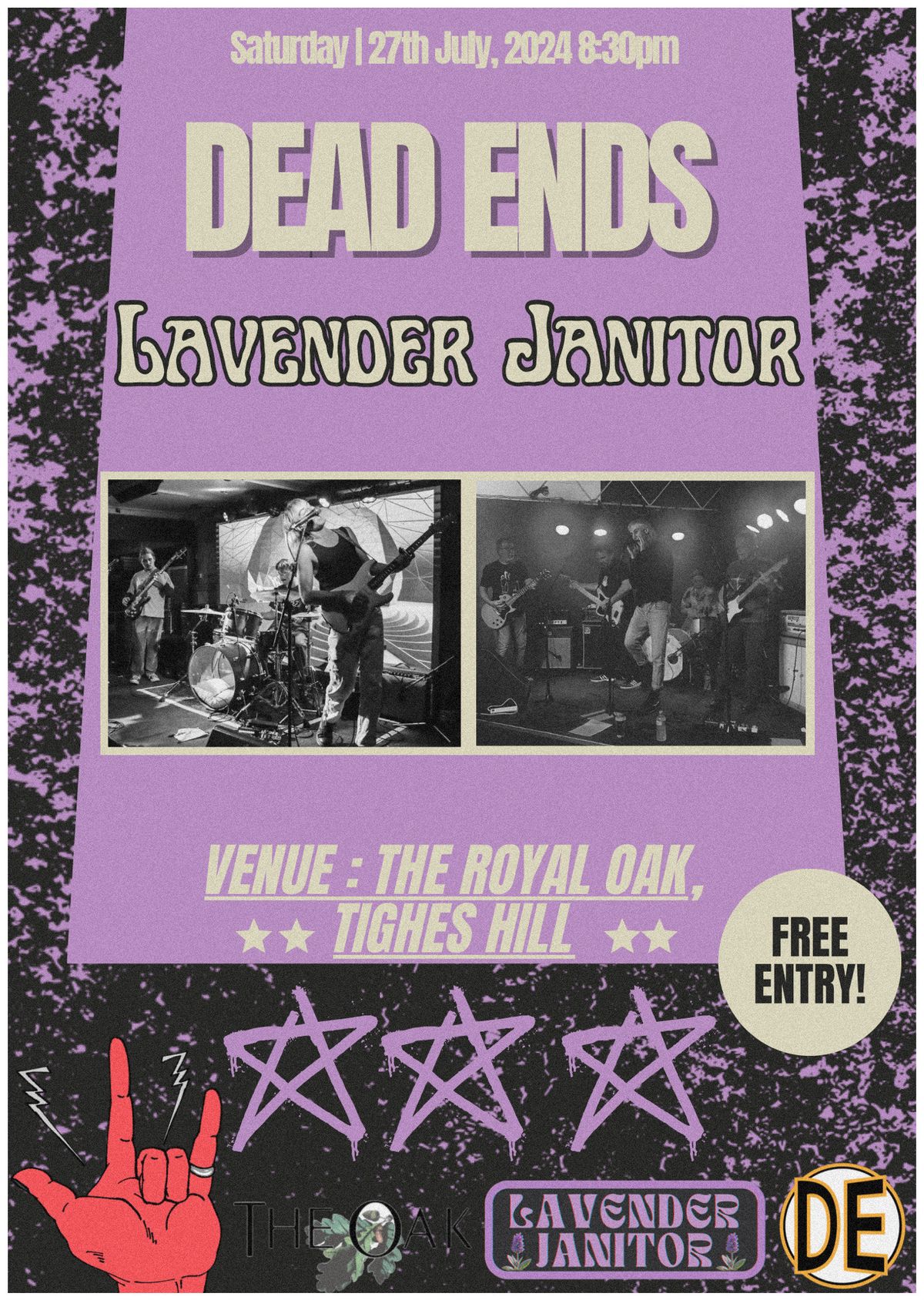 Old V's New - Rock with the Dead Ends and Roll with Lavender Janitor. 