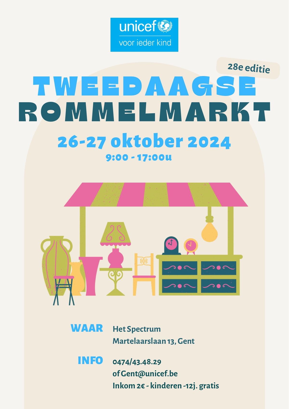 Tweedaagse UNICEF Rommelmarkt