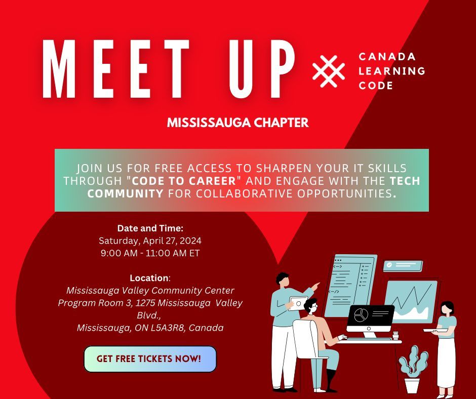 Canada Learning code -Mississauga Chapter Meet up on Code to Career