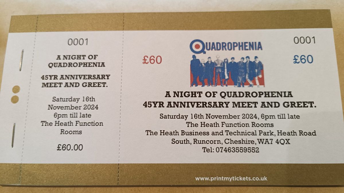 Quadrophenia meet & greet Runcorn