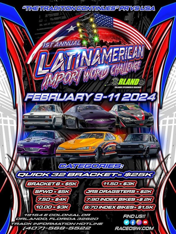 Latin American Import World Challenge , Orlando Speed World Dragway ...