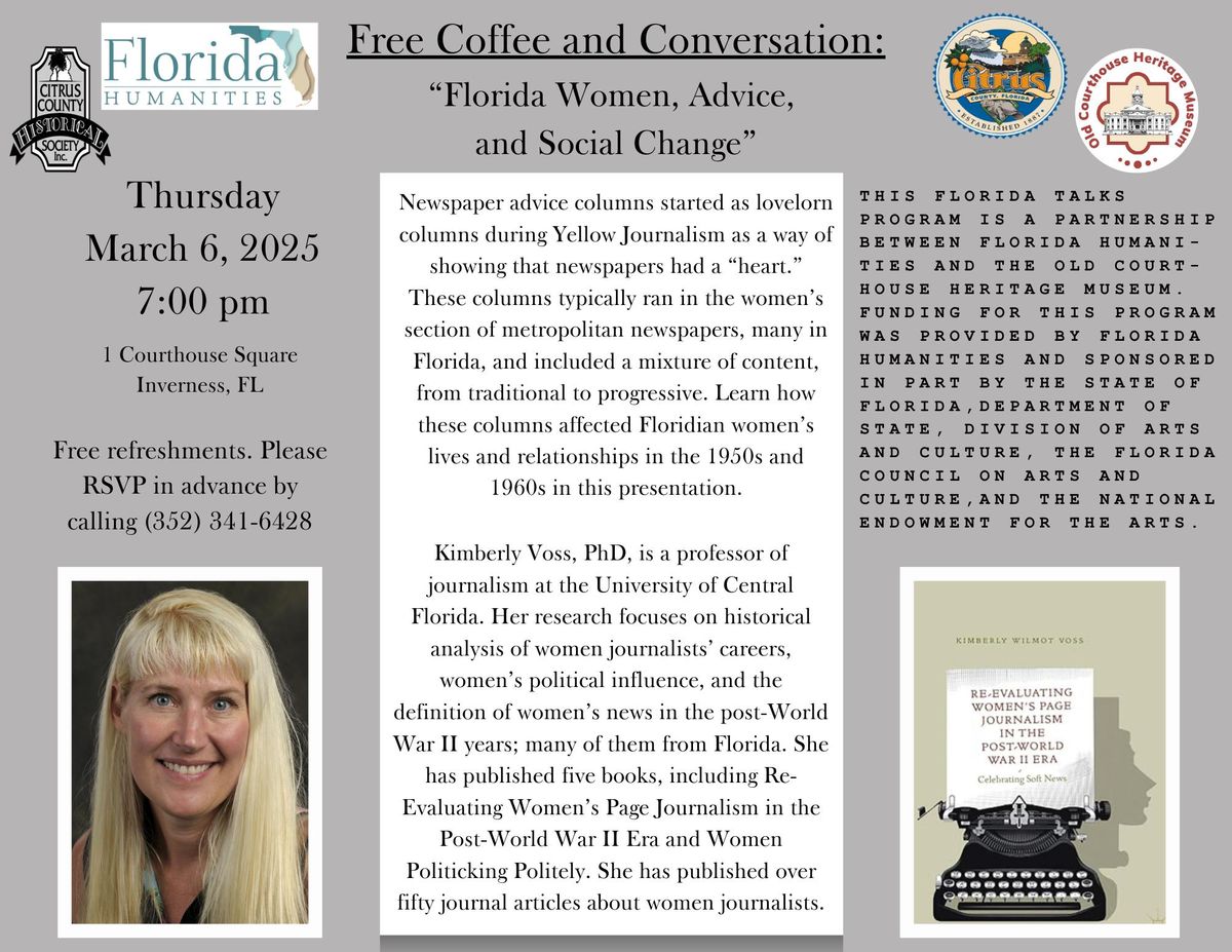 Free Coffee and Conversation: Florida Women, Advice, and Social Change