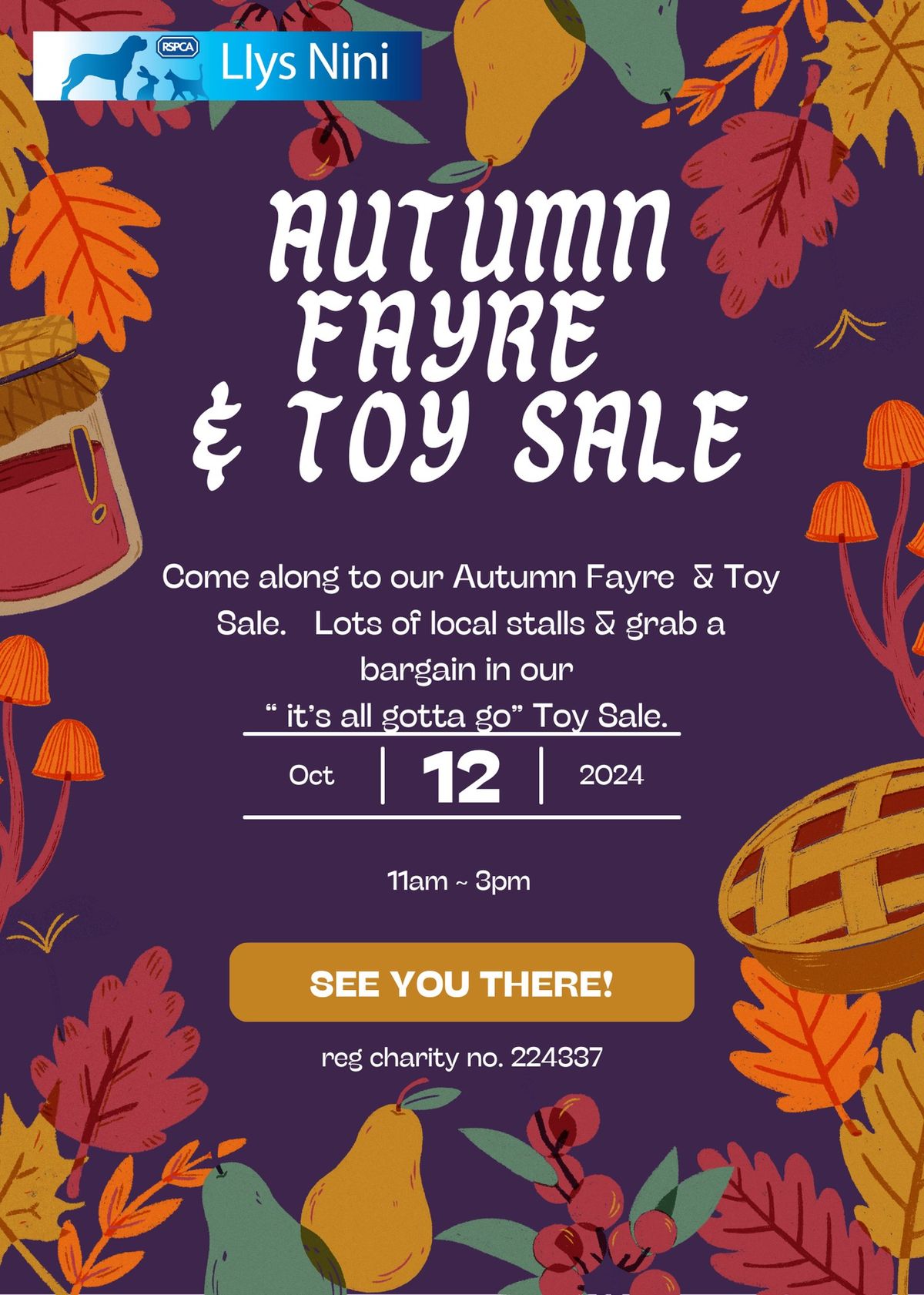 Autumn Fayre & Toy Sale 12th October 2024