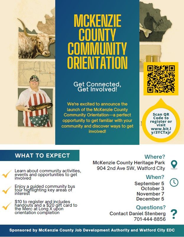 McKenzie County Community Orientation - November 7 event