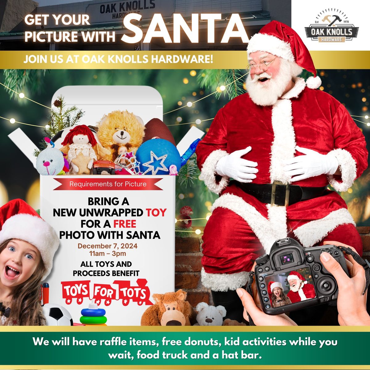 Pictures with Santa, Toys for Tots Drive 