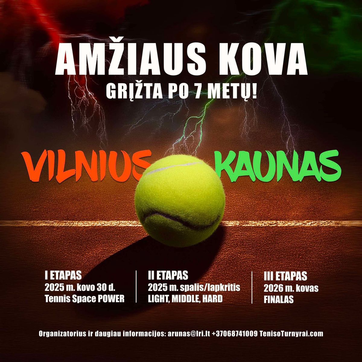 AM\u017dIAUS KOVA: VILNIUS - KAUNAS\u20192025\ud83c\udfbe