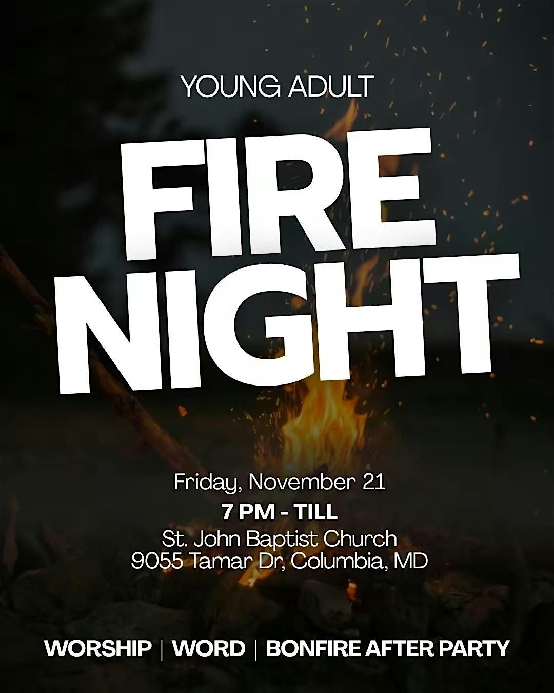 Young Adult Fire Night