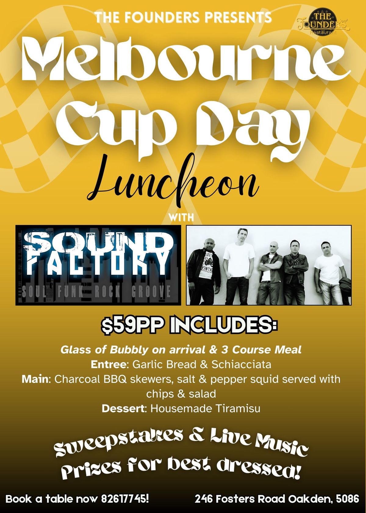 Melbourne Cup Luncheon w\/ Sound Factory at The Founders