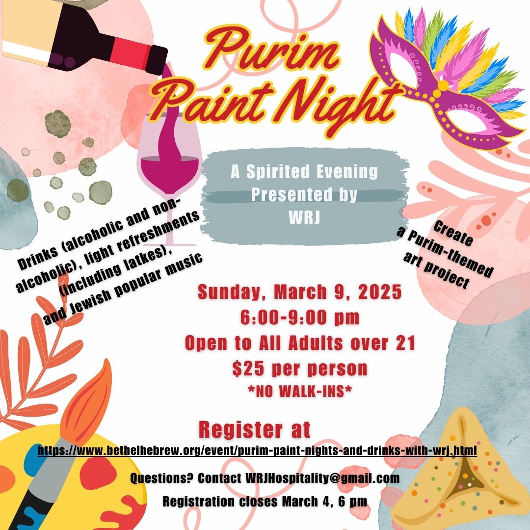 Purim Paint Night and Drinks with WRJ