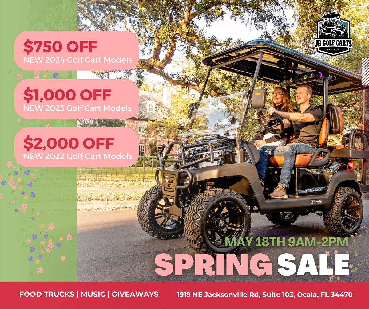 JB Golf Carts Spring Sale Event \ud83c\udf38\ud83d\udefa