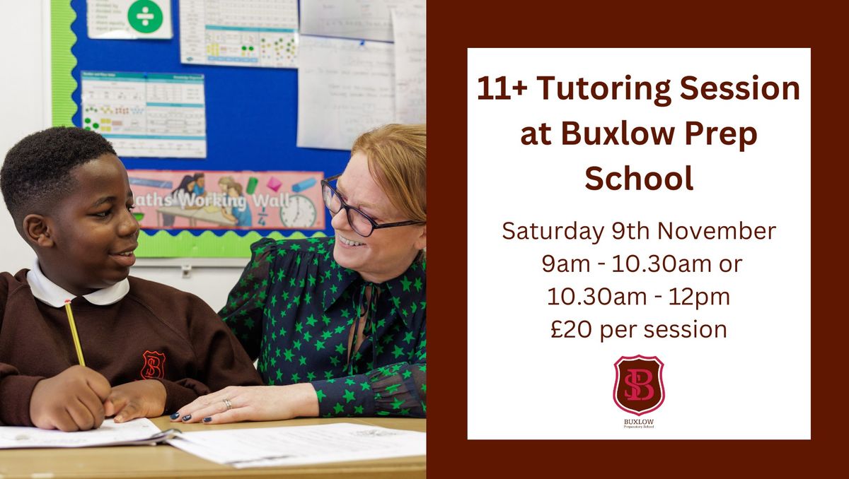 Buxlow 11+ Tutoring sessions