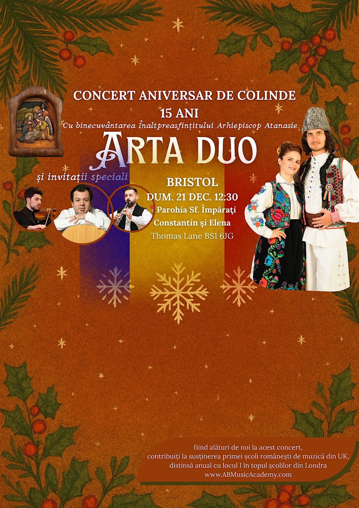 *BRISTOL*  Concert Aniversar de Colinde Arta Duo 15 Ani + Drago\u0219 Mo\u0219tenescu