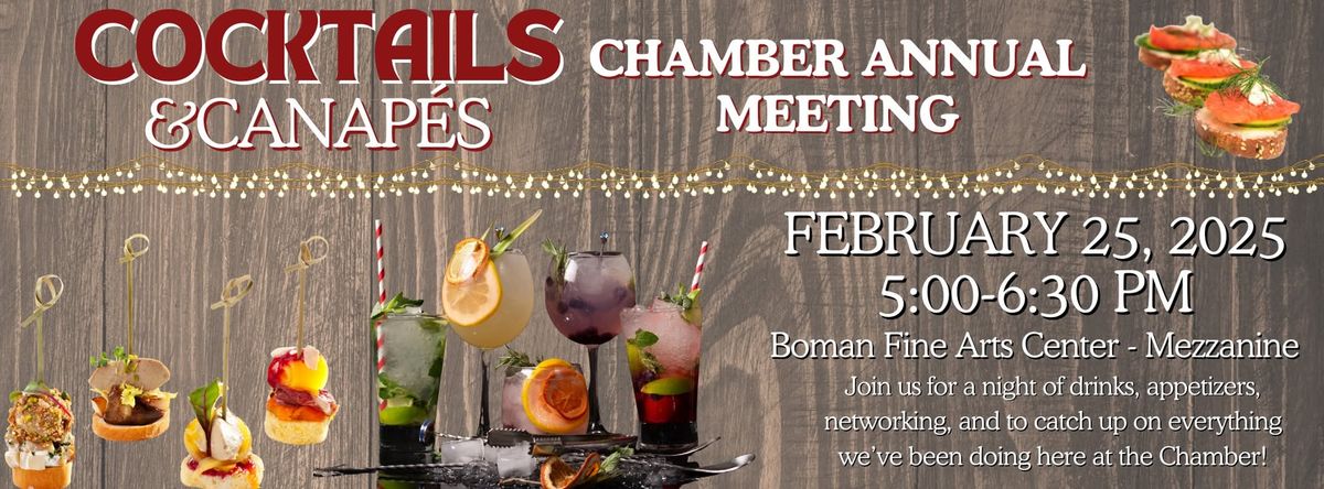 Cocktails & Canapes- Chamber Annual Meeting!