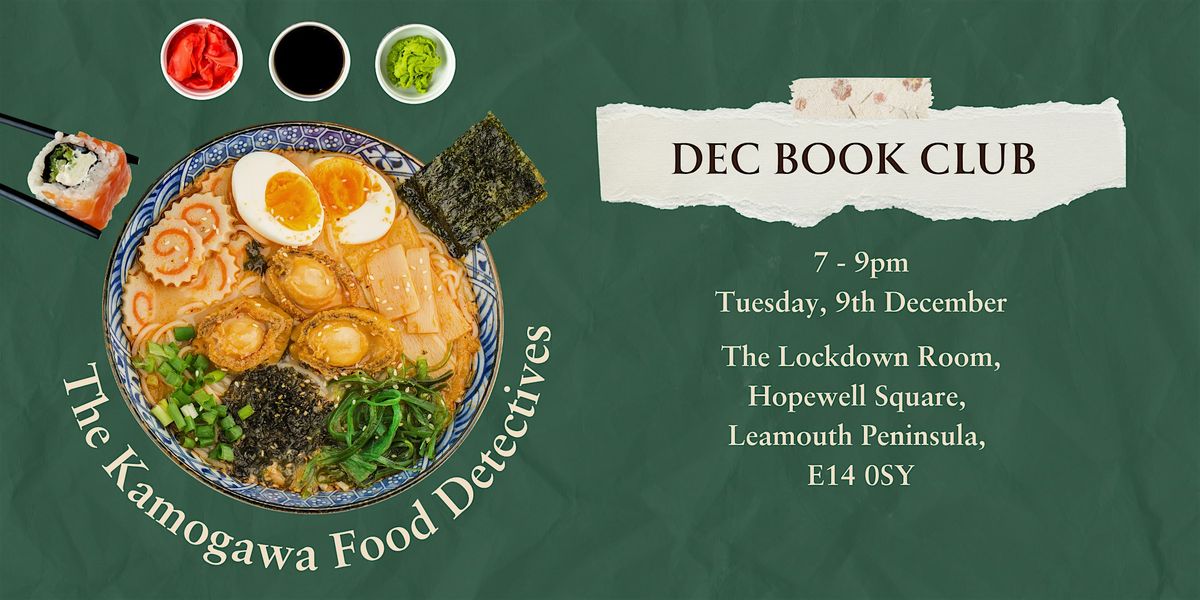 Dec Book Club - 'The Kamogawa Food Detectives' by Hisashi Kashiwai