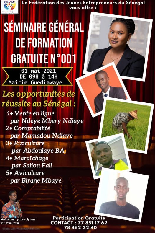 Seminaire De Formation Gratuite N 1 Dakar A Guediawaye 1 May 21