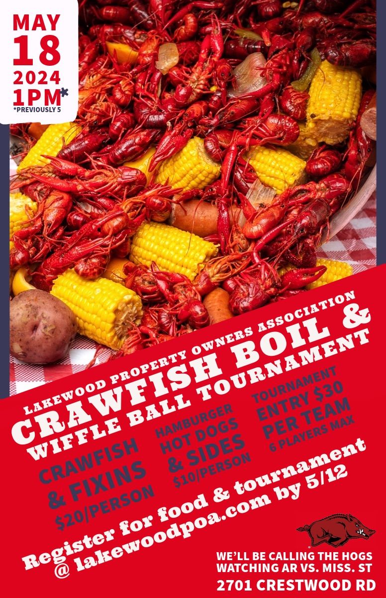 1st Annual LPOA Crawfish Boil and Wiffle Ball Tournament 