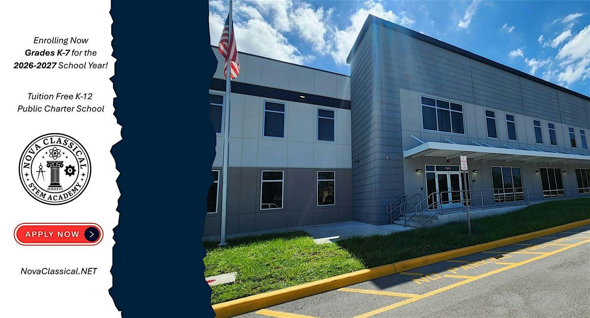 Free RSVP for the NOVA Classical STEM Charter School Open House