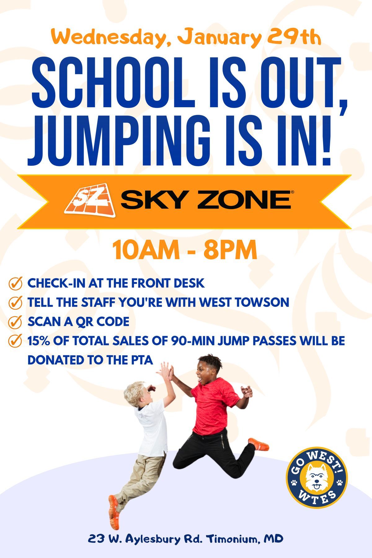 School's Out SkyZone Fundraiser