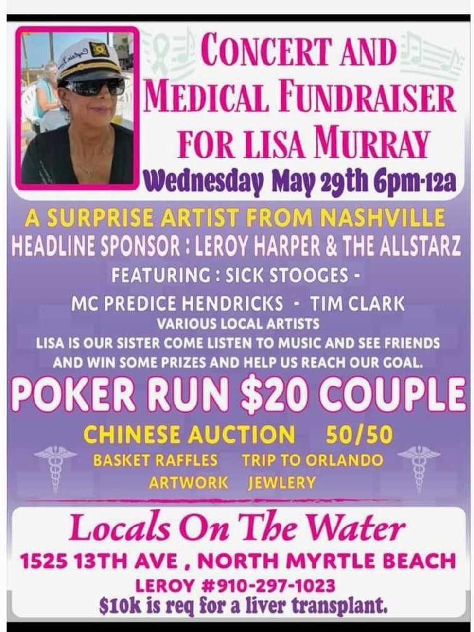 Concert and Medical Fundraiser for Lisa Murray