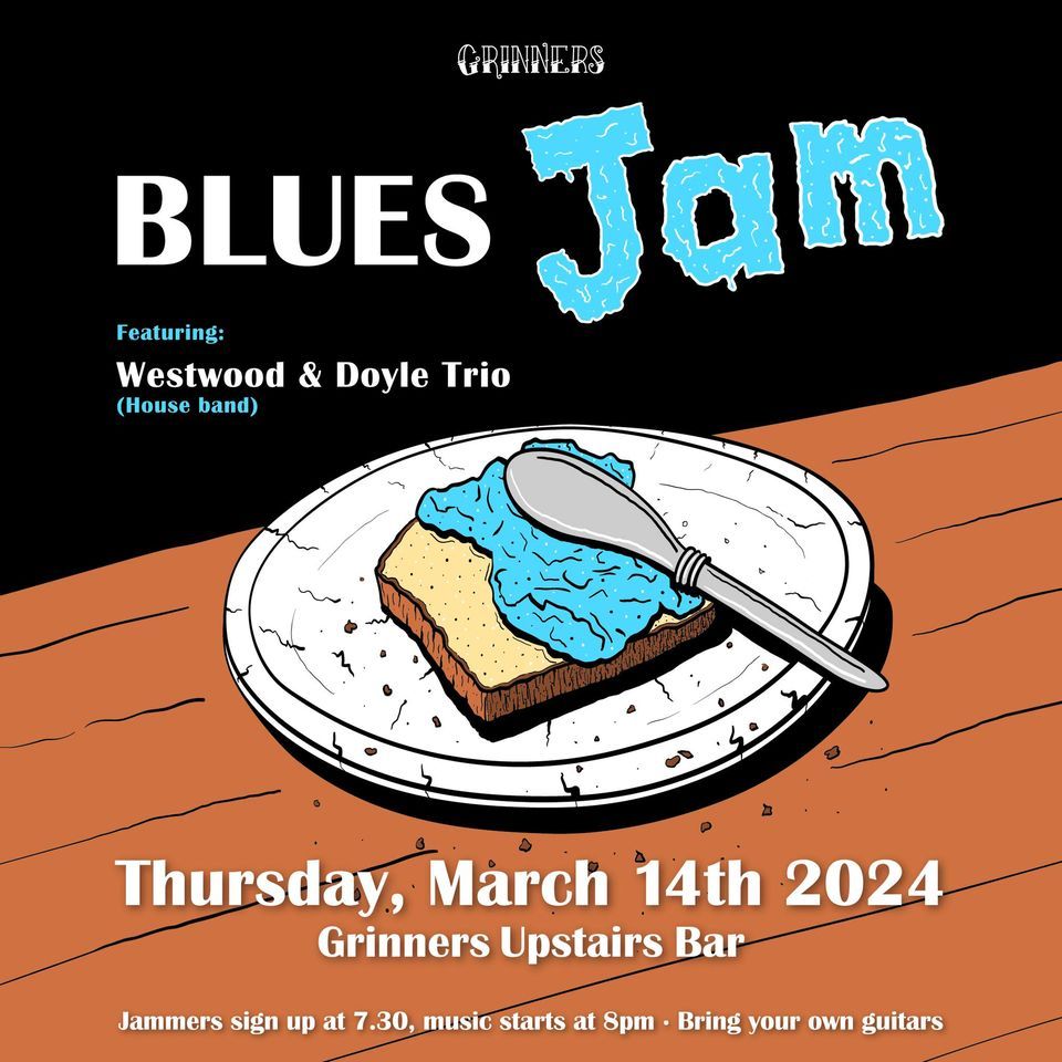 Grinners Blues Jam, Grinners Dive Bar, Hobart, 14 March 2024