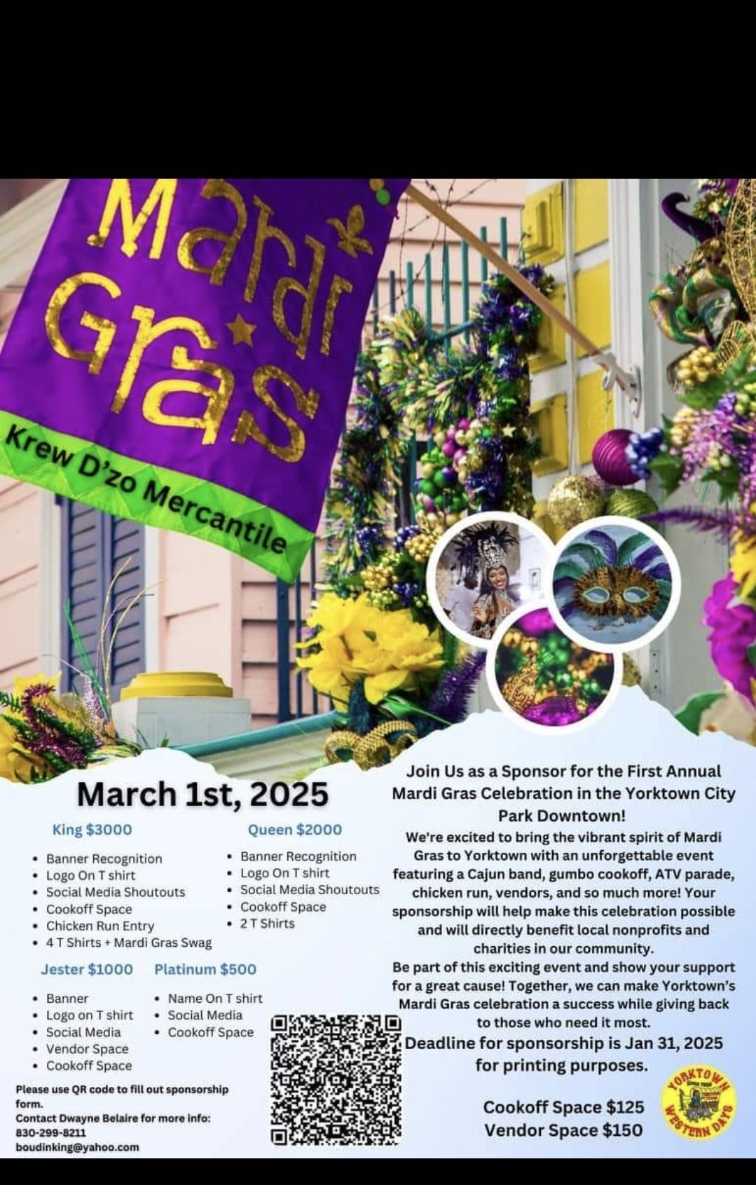 Yorktown's 1st annual Mardi Gras