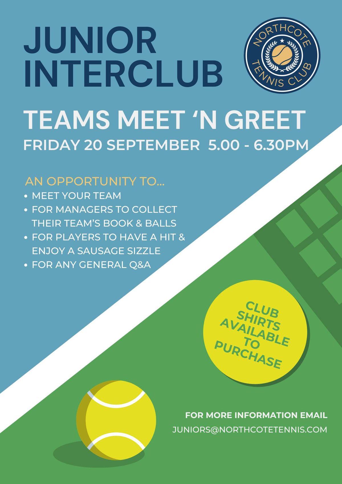 Junior Interclub Teams Meet n Greet