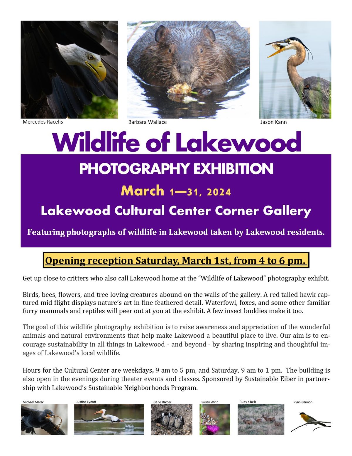 Wildlife of Lakewood Photography Exhibition