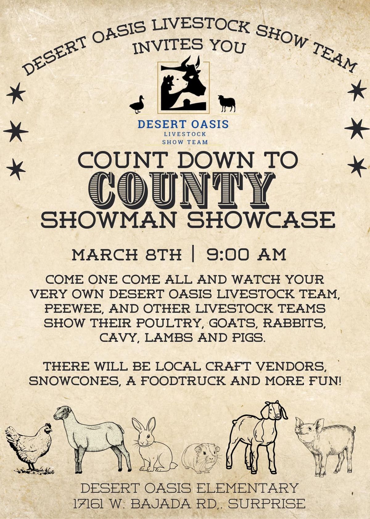 Count Down to Country Showman Showcase Desert Oasis Elementary School