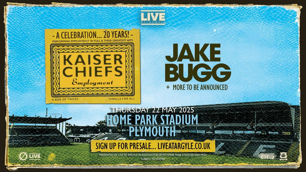 LIVE at Argyle: Kaiser Chiefs, Jake Bugg + More TBA