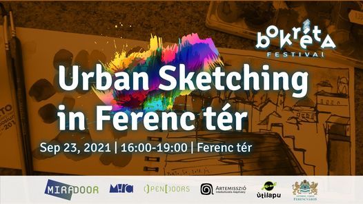 Urban Sketching in Ferenc t\u00e9r