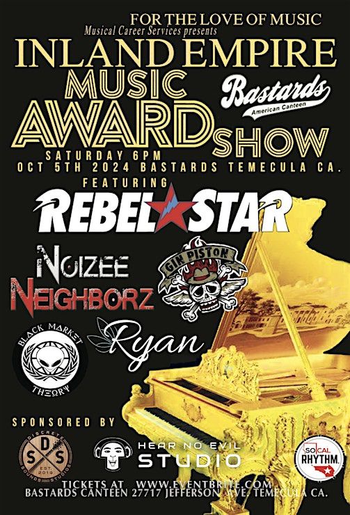 Rebel Star performs at the Inland Empire Music Awards at Bastards Canteen , Temecula, CA 10:30pm