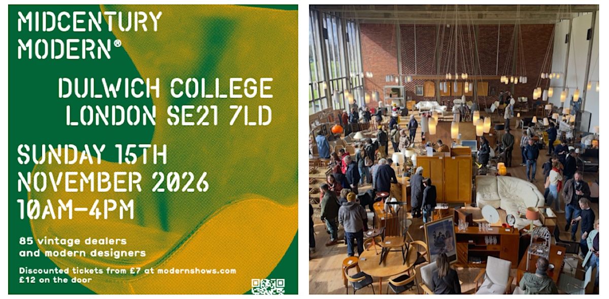 Midcentury Modern\u00ae Vintage & Modern Interiors Fair. Dulwich Peckham London