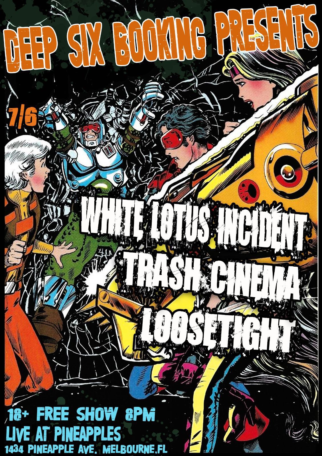 Trash Cinema\/\/Loosetight\/\/White lotus Incident live at Pineapples 