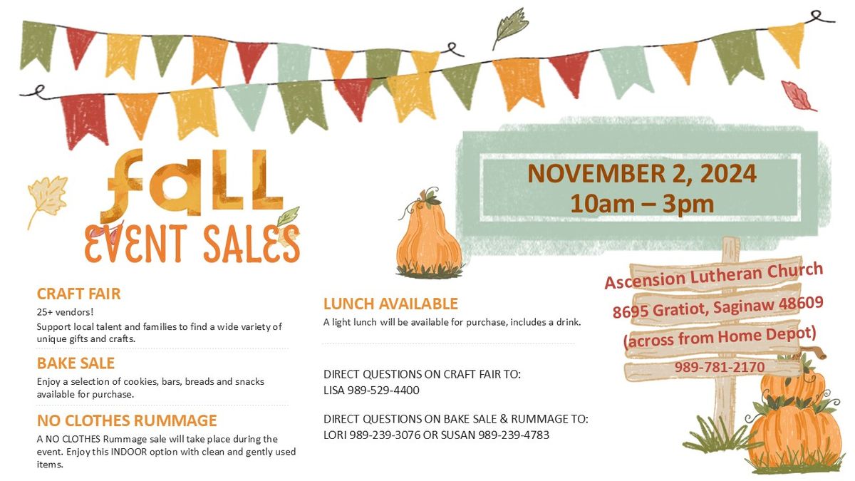 Craft Fair\/Bake Sale\/Rummage Sale\/Lunch