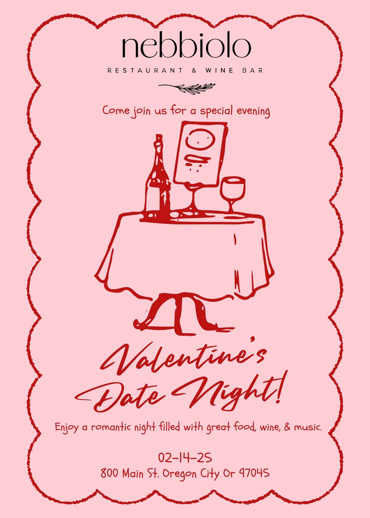 Valentine's Day Celebration at Nebbiolo Wine Bar