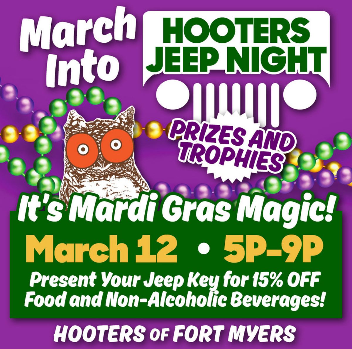 Hooters Jeep Night March 12